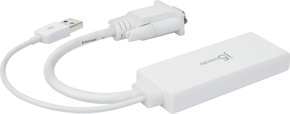 Alt View 11. j5create - VGA to HDMI Video/Audio Adapter - White.