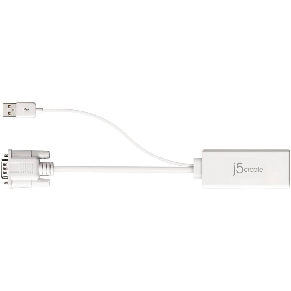 Alt View 1. j5create - VGA to HDMI Video/Audio Adapter - White.