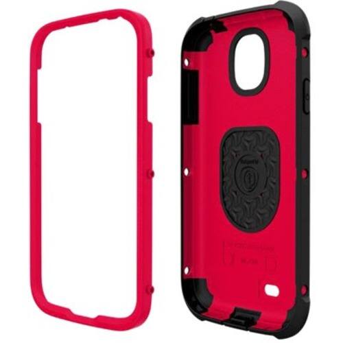 Front Standard. Trident - Cyclops Protective Case for Samsung® Galaxy® S4 - Red.