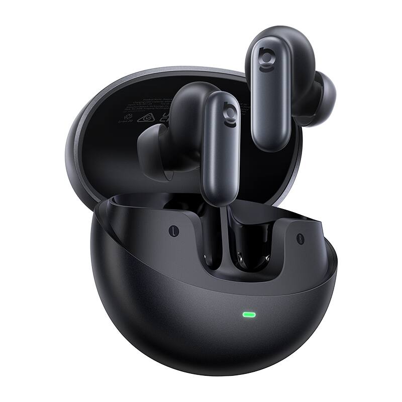 Left. Baseus - Baseus Inspire XP1 Wireless Earbuds with Sound by Bose, Dolby Audio, Real-Time Adaptive ANC - Cosmic Black.