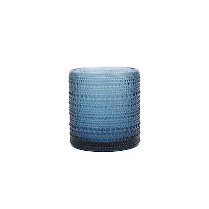 Front. Fortessa - D&V By Jupiter Triple Old Fashion Glass, 13.9 ounce, Set of 6, Cornflower - Cornflower.