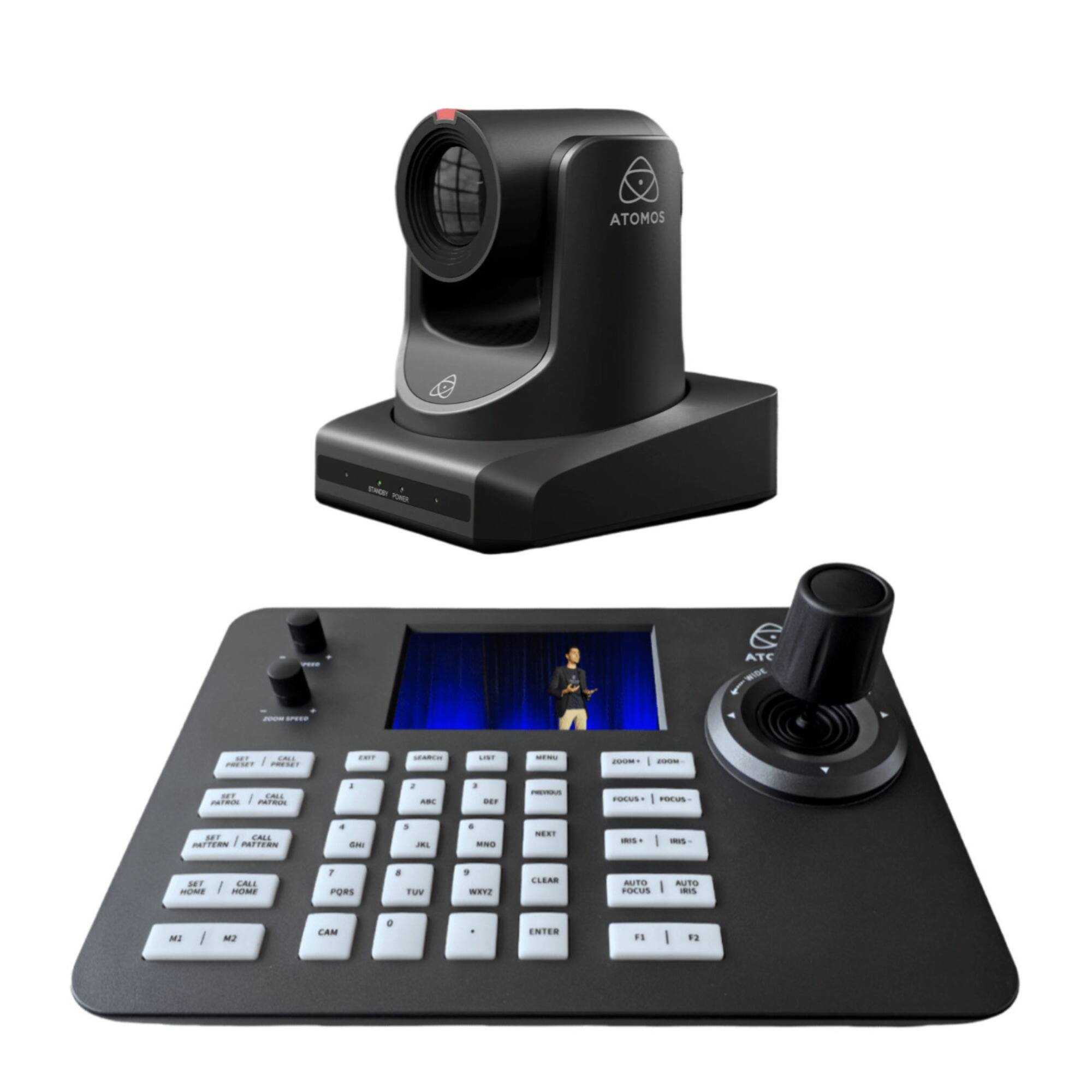 Atomos - A-Eye 4K-20X AI-Powered UHD PTZ Camera (Black) Bundle