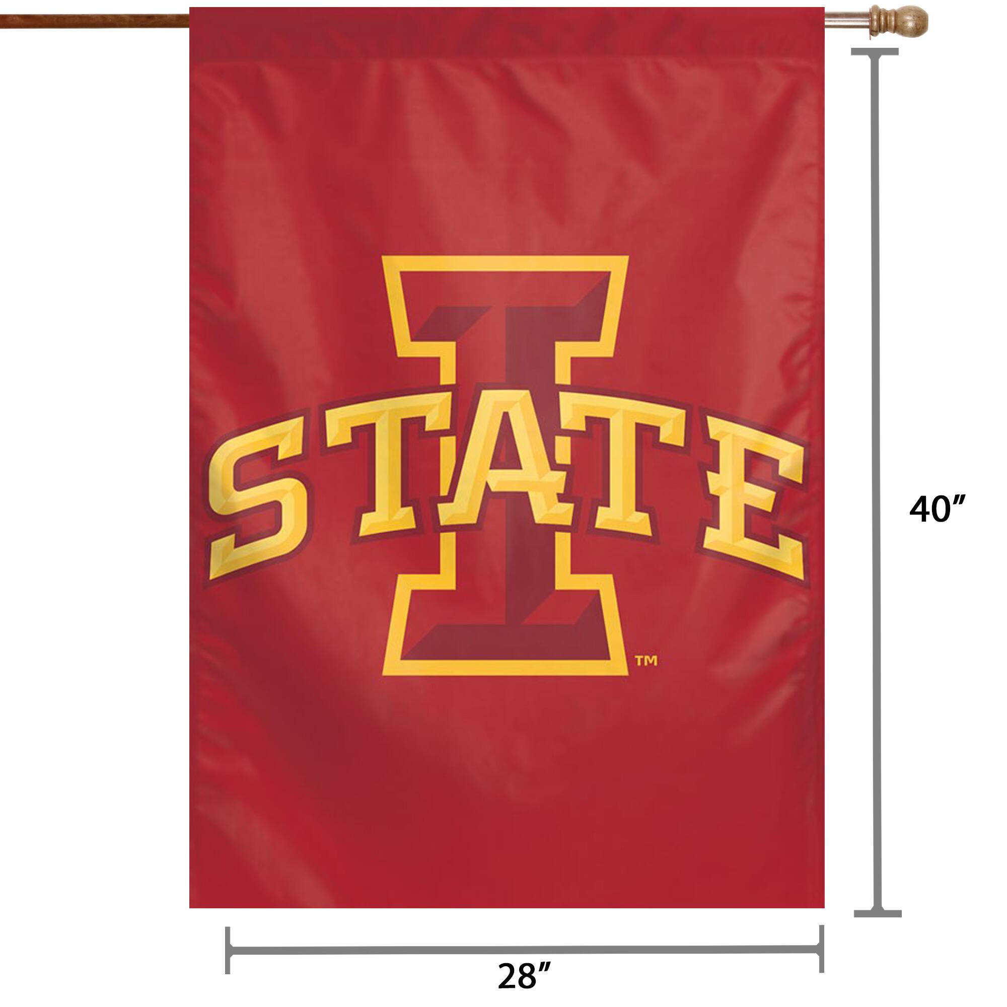 The text on the image is:

- STATE
- 40"
- 28"