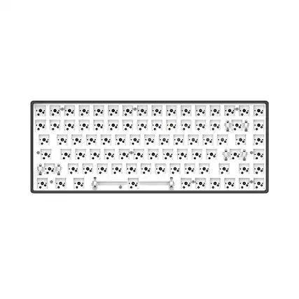 Front. Pro Link Techs - Mini Plastic 3-Mode Barebone Keyboard Kit - White.