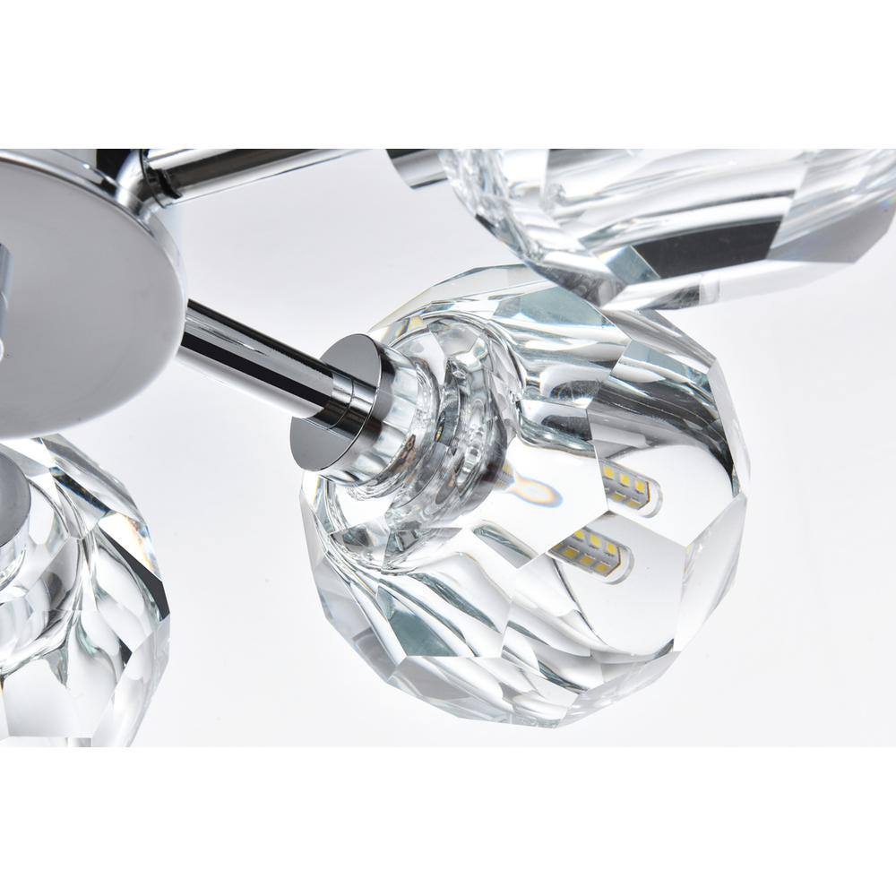 Alt View 3. Elegant Lighting - Eren 14 inch Flush Mount in Chrome - Chrome.