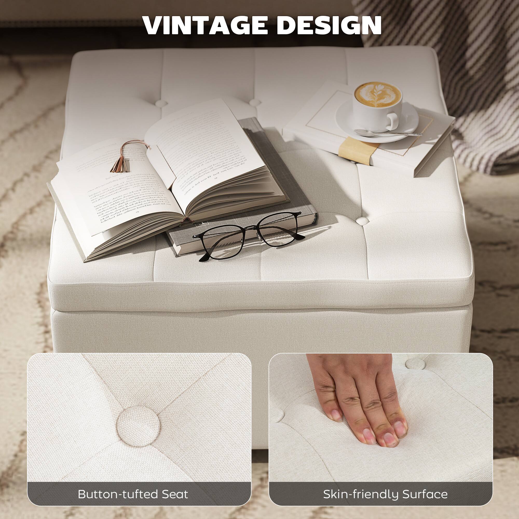VINTAGE DESIGN

Button-tufted Seat

Skin-friendly Surface