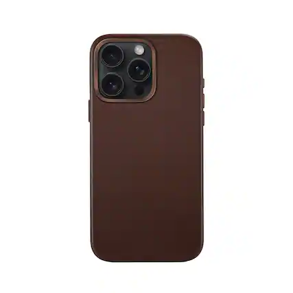 Front. SANDMARC - Minimal Leather Case - iPhone 16 Pro - Brown - brown.