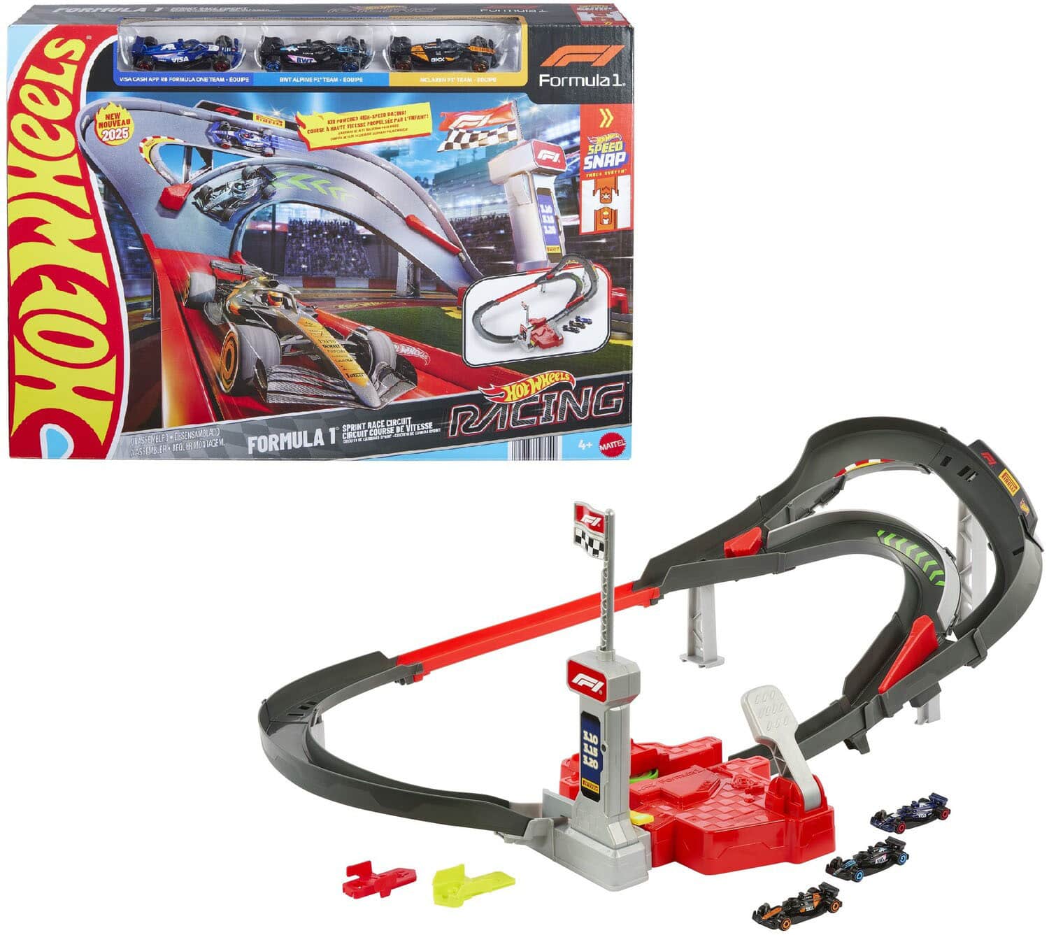 Mattel - Hot Wheels Racing Formula 1 Sprint Race Circuit - Collectibles - Multicolor - Front_Zoom