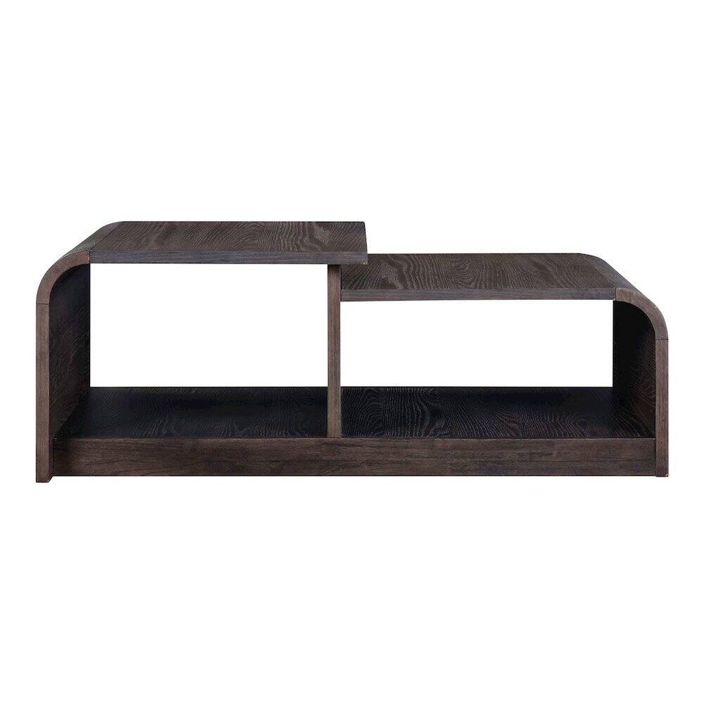 Alt View 1. Liberty Furniture Industries - Living Room Cocktail Table Rounded Waterfall Edge Design - Espresso Oak Wood - Espresso.
