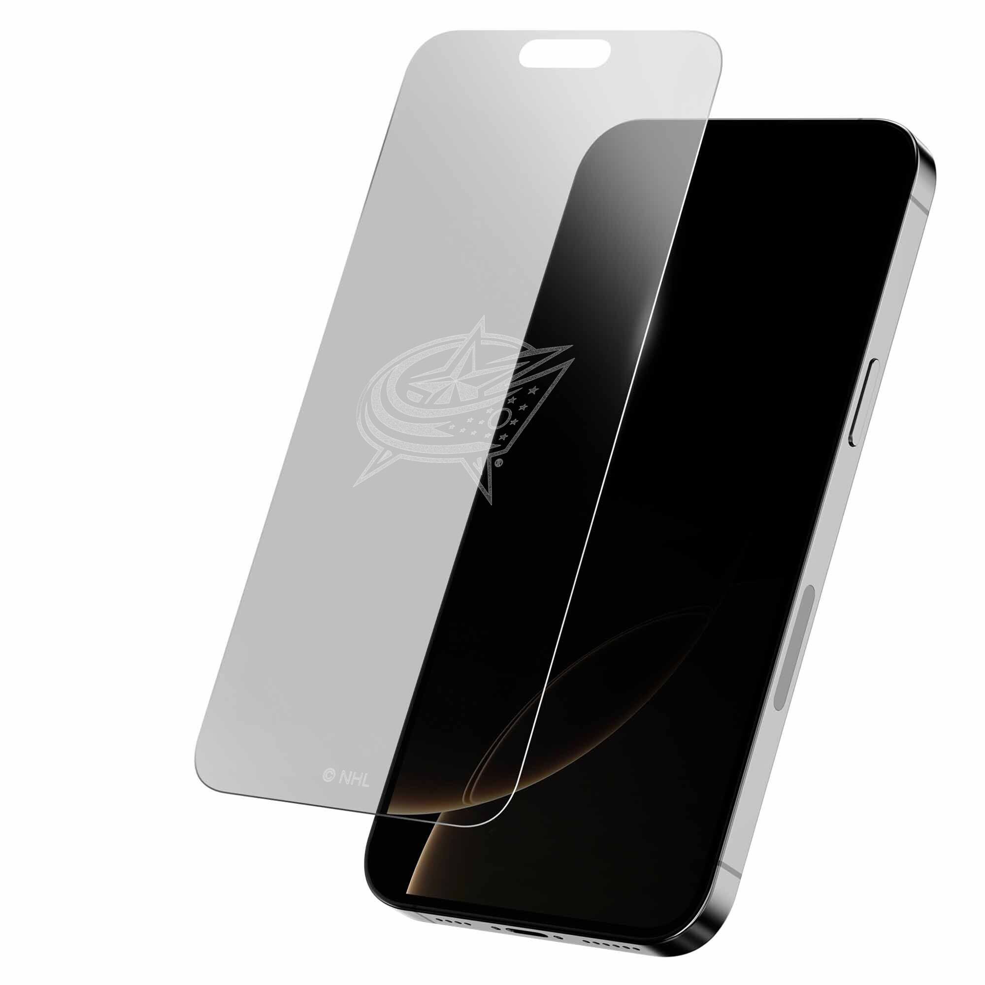 Front. Screen Skinz - Columbus Blue Jackets Disappearing Logo iPhone Screen Protector - 15/15 Pro/16 - Multicolor.