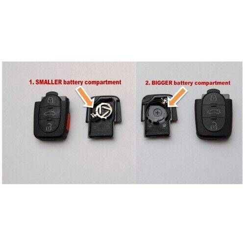 1. SMALLER battery compartment  
2. BIGGER battery compartment