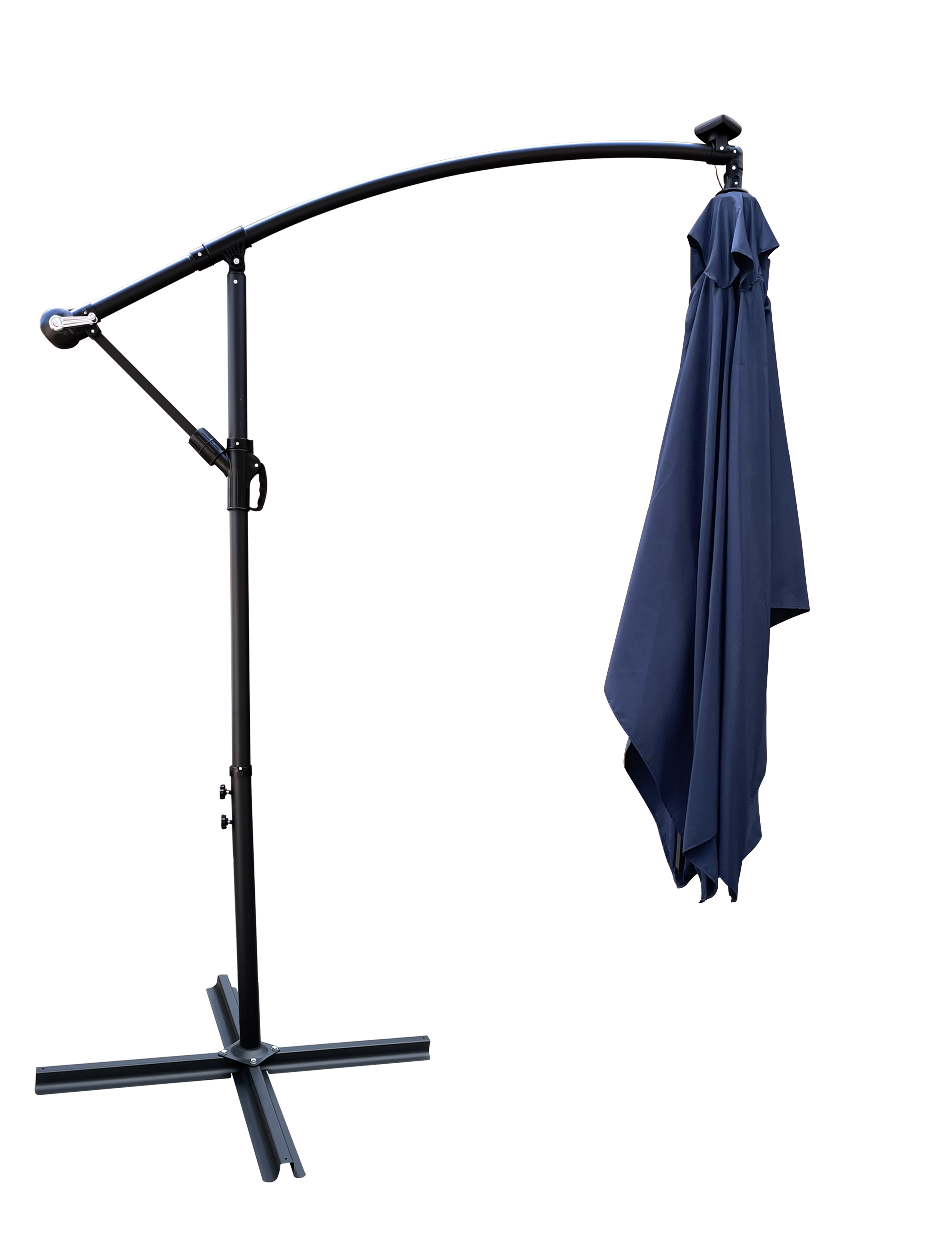 Alt View 1. Loheer - Loheer Square Solar Patio Umbrella LED Lighted Sun Shade Waterproof Market Umbrella with Crank and Cross Base.