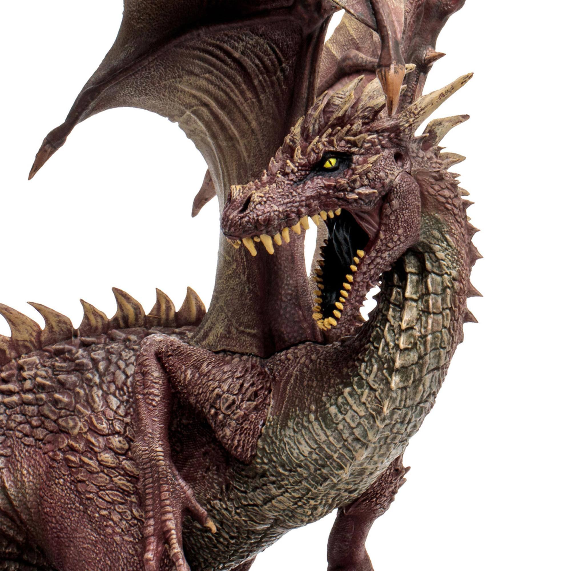 Alt View 5. McFarlane Toys - McFarlane Toys Dragons 14 Inch Mythical Eternal Clan Dragon Resin Figurine - Brown.