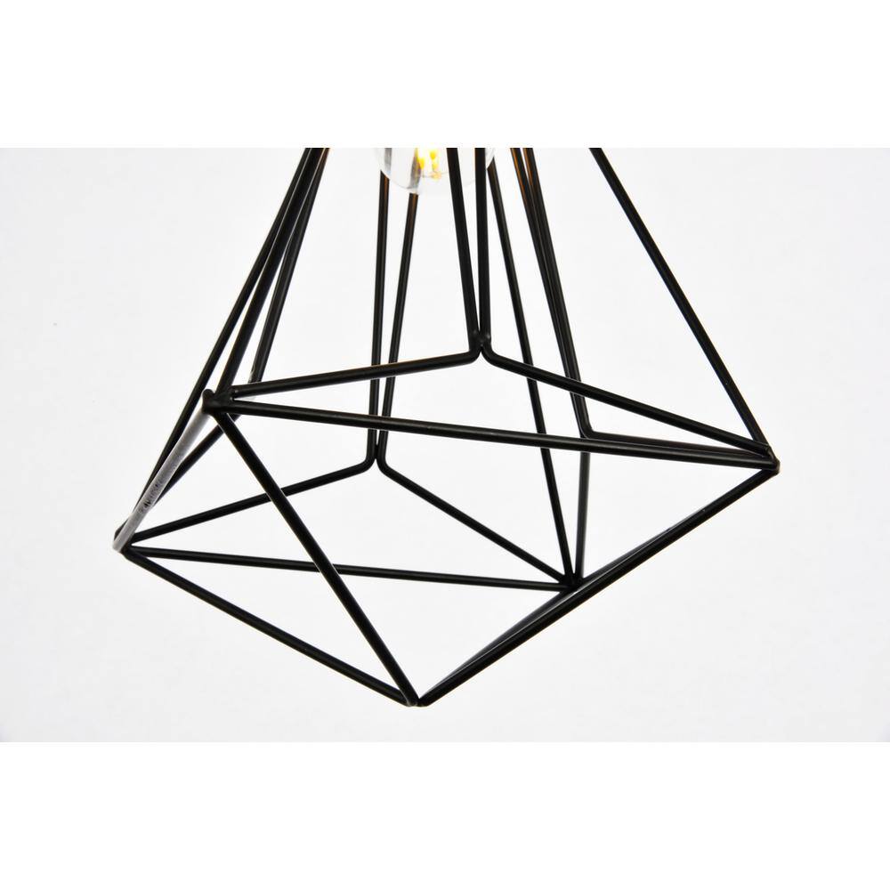 Back. Living District - Jago Collection Pendant D16.0 H30.4 Lt:3 Black Finish - Black.