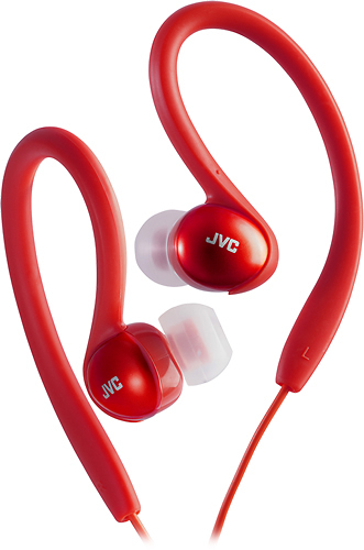 JVC - Sport Clip Headphones - Red