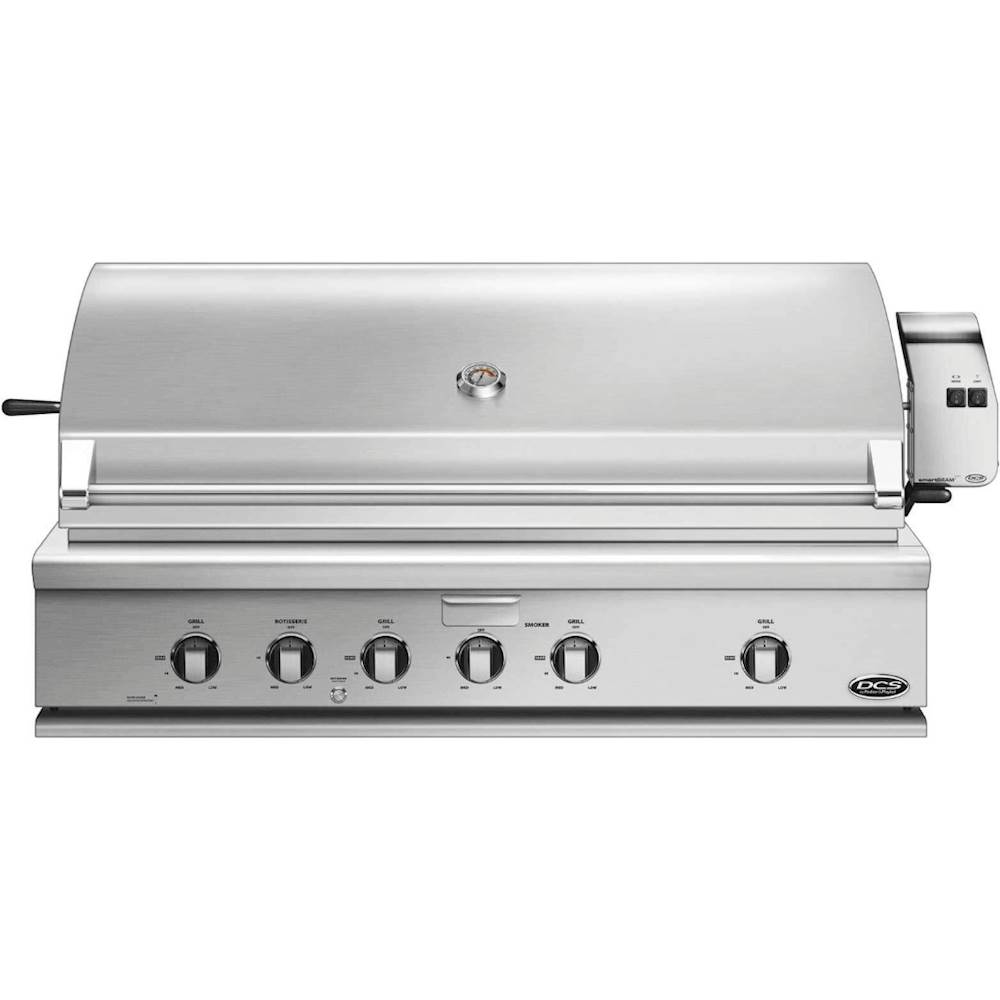 Angle View: DCS by Fisher & Paykel - Traditional 48" Built-In Gas Grill - Brushed Stainless Steel
