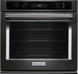 Front Zoom. KitchenAid - 30" Built-In Single Electric Convection Wall Oven - Black Stainless Steel.