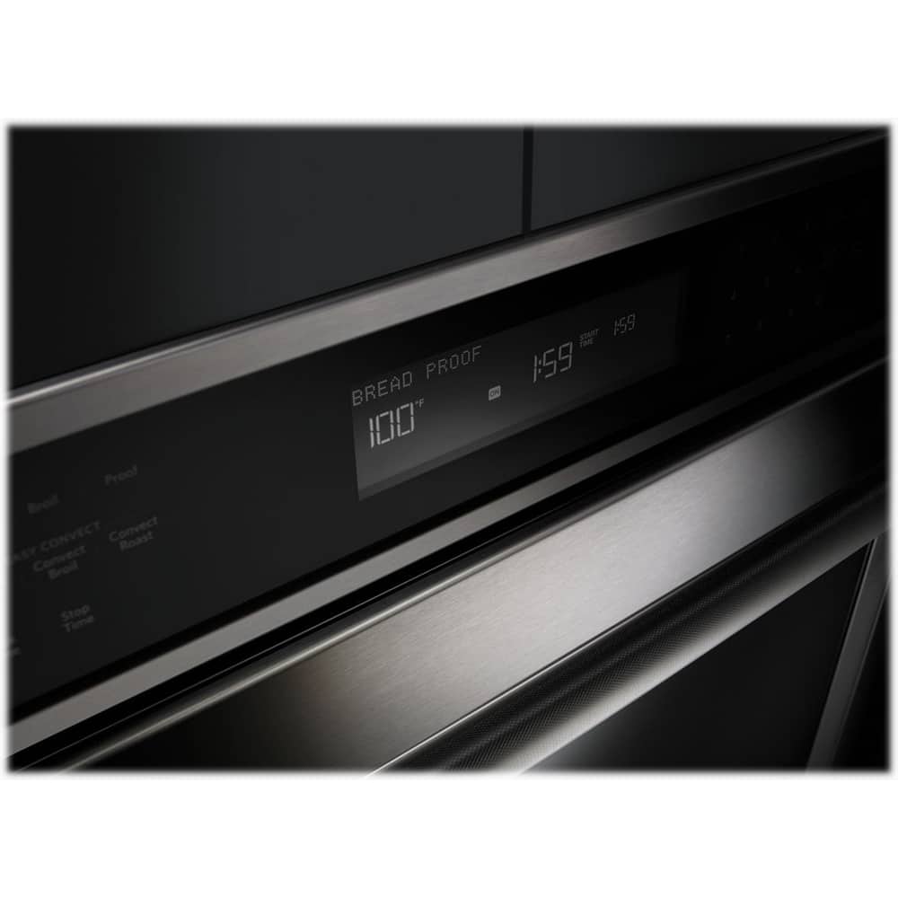 Alt View 13. KitchenAid - 30" Built-In Single Electric Convection Wall Oven - Black stainless steel.