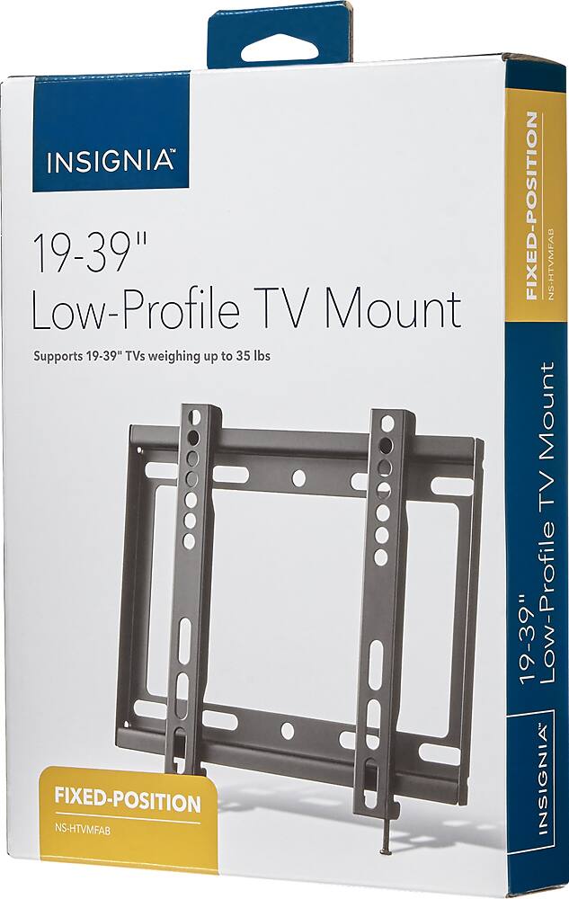 Alt View 40. Insignia™ - Fixed TV Wall Mount for Most 19" - 43" TVs - Black.