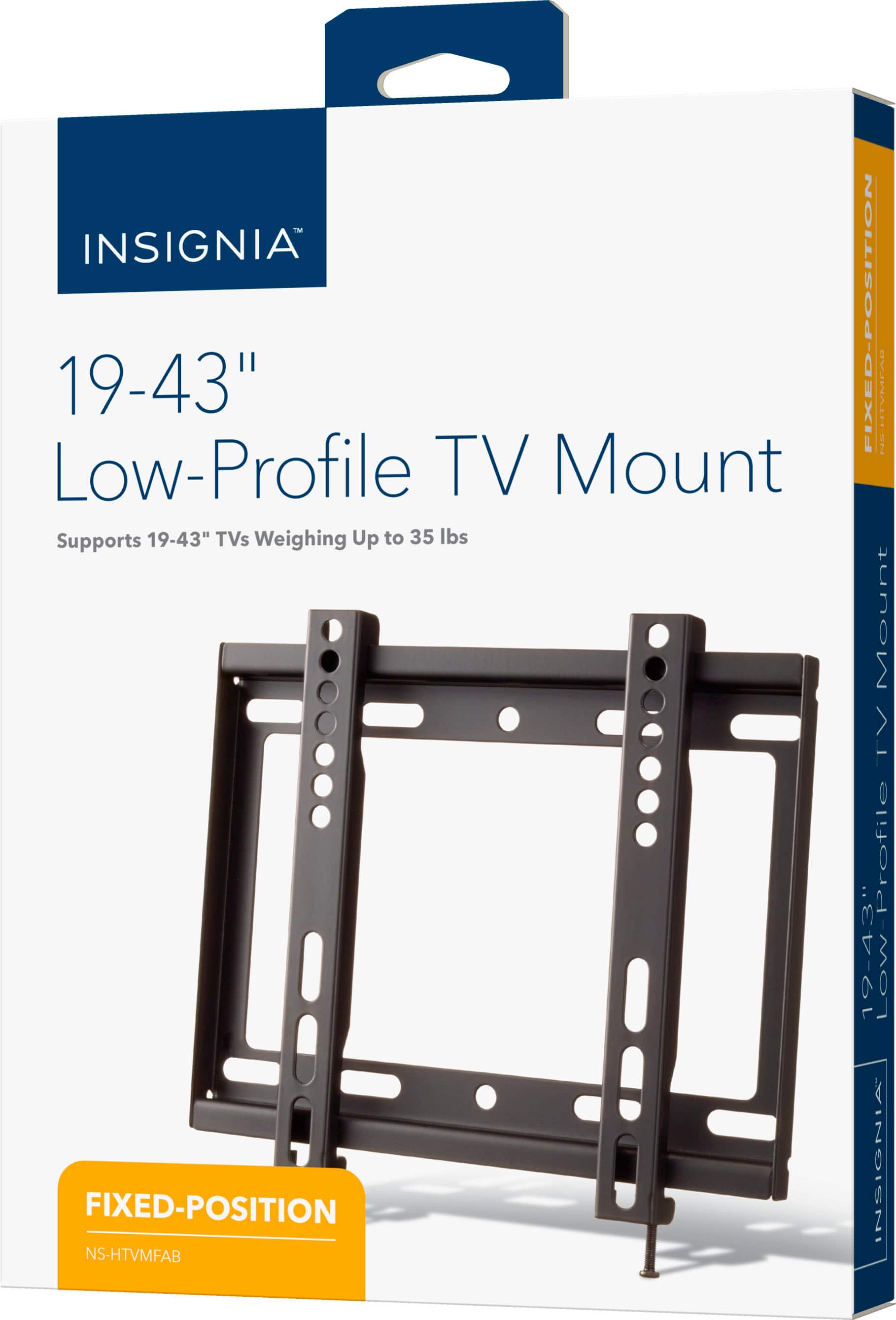 Alt View 12. Insignia™ - Fixed TV Wall Mount for Most 19" - 43" TVs - Black.