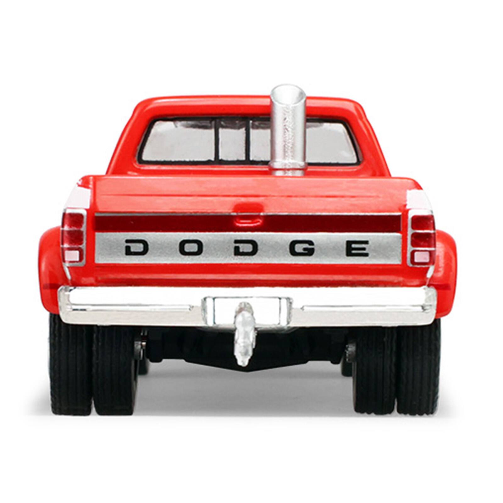 Alt View 4. Greenlight - 1993 Dodge Ram D350 Dually Red and White with Exhaust with Bumper Weights 1/64 Diecast Model Car by Greenlight.