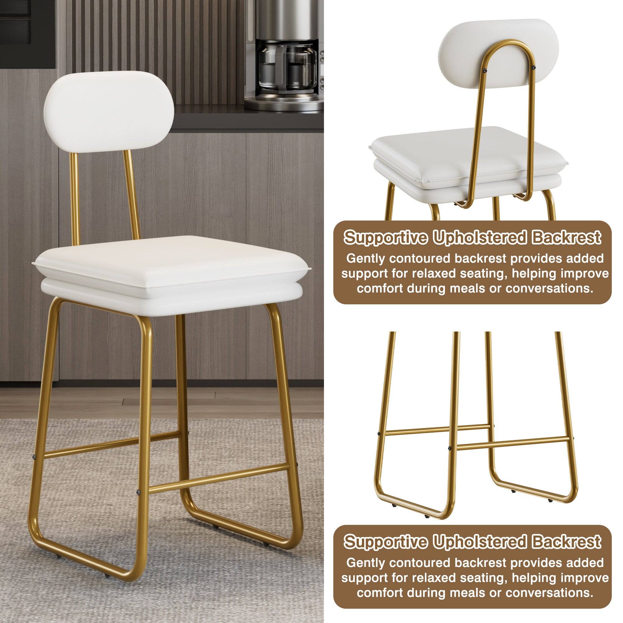 Supportive Upholstered Backrest  
Gently contoured backrest provides added support for relaxed seating, helping improve comfort during meals or conversations.