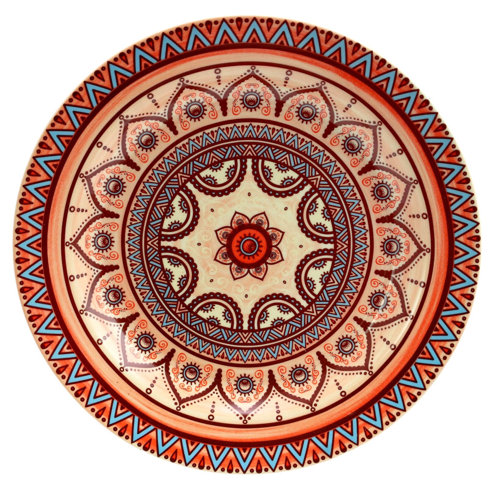 Alt View 9. Elama - Elama Zen Rust Mozaik 16 Piece Dinnerware Set - Rust.