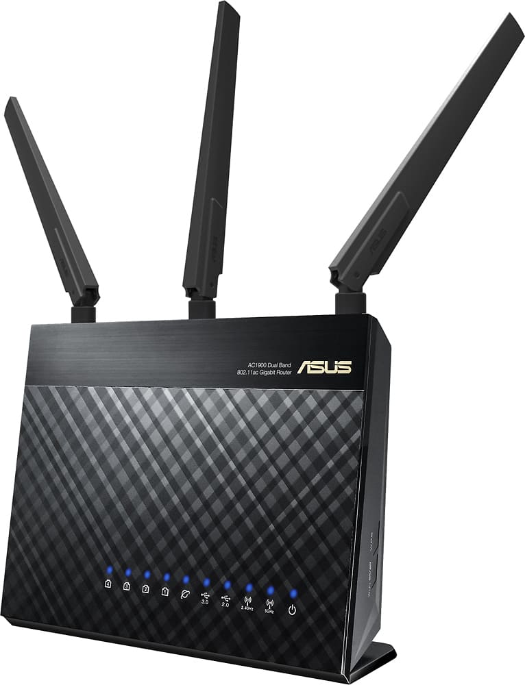 Angle. ASUS - AC Dual-Band Wi-Fi Router - Black.