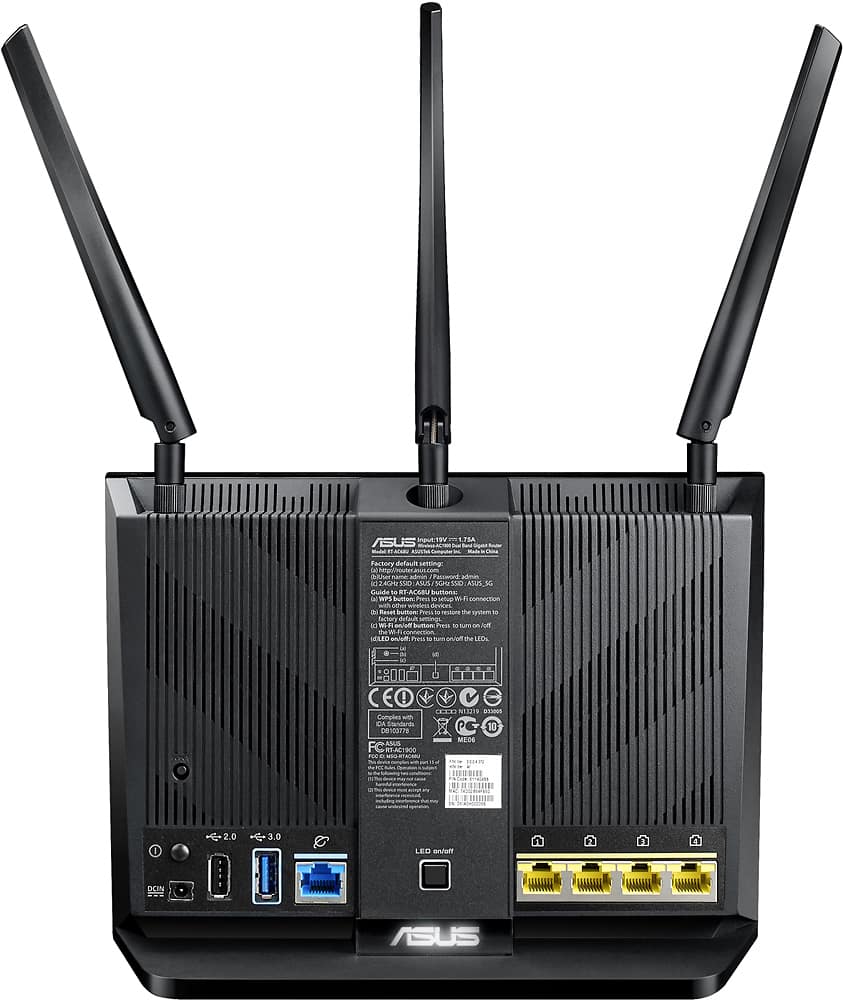 Alt View 12. ASUS - AC Dual-Band Wi-Fi Router - Black.