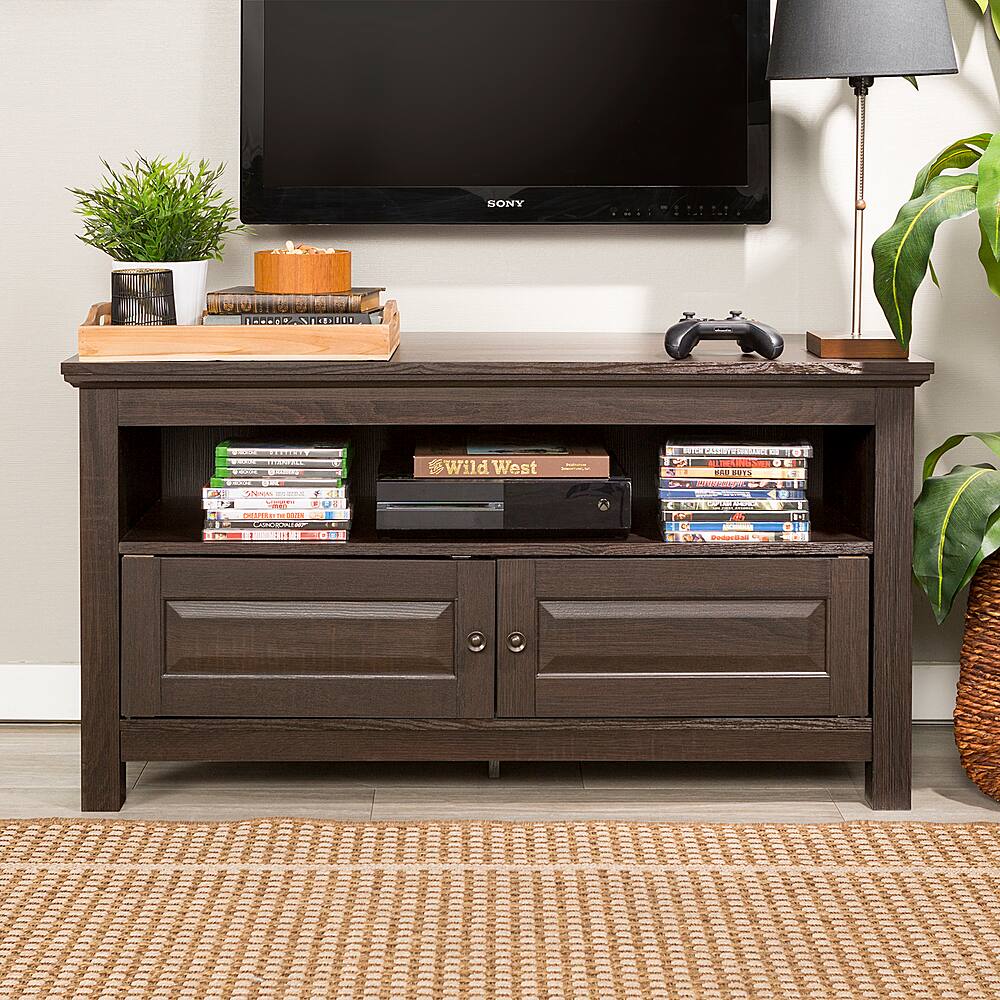 Best Buy Walker Edison Sound Bar TV Stand for Most FlatPanel TV's up to 48" Espresso BBQ44CSES