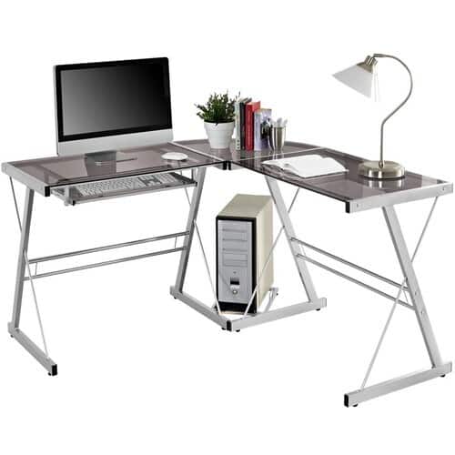 Walker Edison Modern L Shaped Tempered Glass Computer Desk Smoke Silver Bb51l29sm Best Buy Walker Edison Modern L Shaped Tempered Glass Computer Desk Smoke Silver Bb51l29sm Best Buy