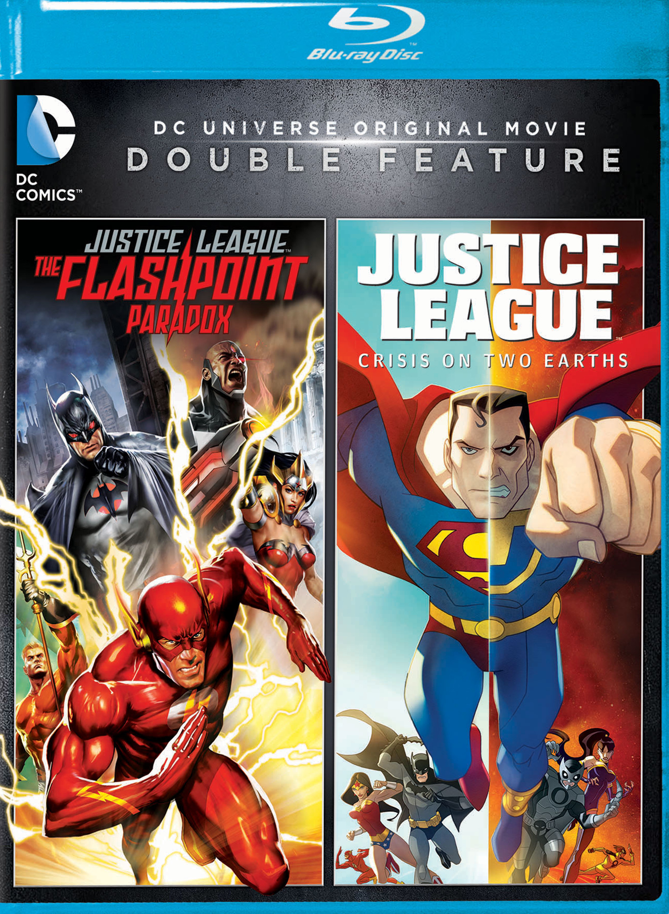 Best Buy: DC Universe Original Movie: Justice League: Flashpoint Paradox/Crisis  on Two Earths [Blu-ray]