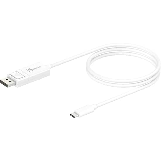 J5create Usb Type C To Displayport Adapter Cable White Jca141 Best Buy