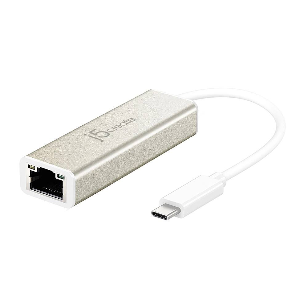 Angle. j5create - USB-C Gigabit Ethernet Adapter - Champagne.