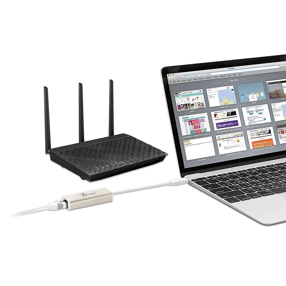 Alt View 12. j5create - USB-C Gigabit Ethernet Adapter - Champagne.
