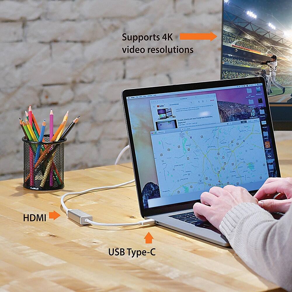 Alt View 11. j5create - USB-C to 4K HDMI Adapter - Champagne.