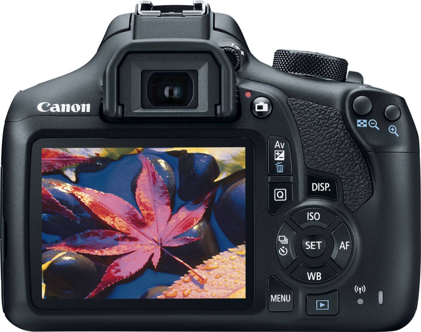 Back. Canon - EOS Rebel T6 DSLR Two Lens Kit with EF-S 18-55mm IS II and EF 75-300mm III lens - Black.