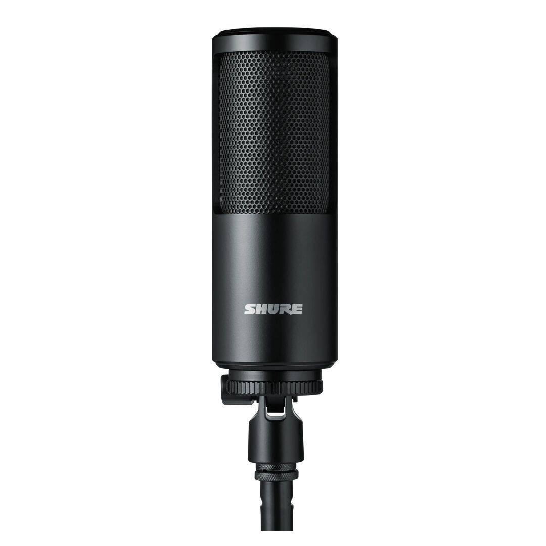 Angle. Shure - Shure SM4 Condenser Microphone with Hard Mount - Black.