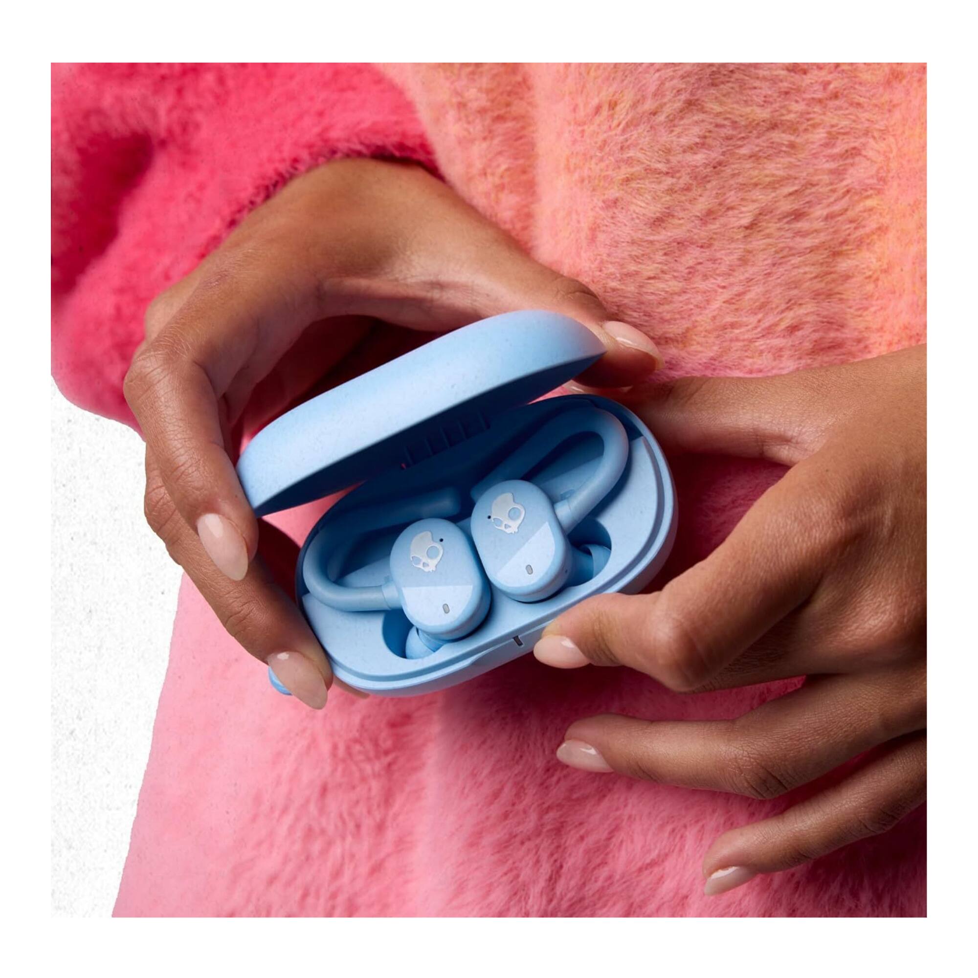 Back. Skullcandy - Skullcandy Push Play Active True Wireless Over-Ear Hanger Earbuds (Preppy Blue).