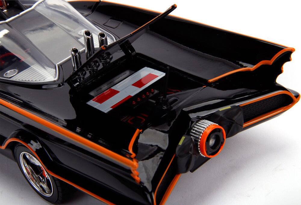 Alt View 3. Jada Toys - Jada Toys - DC Comics Classic TV Series Batmobile Die-cast Car, 1:18 Scale Vehicle & 3 Batman & - Collectibles.