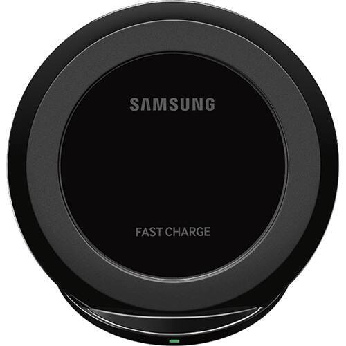 Alt View 11. Samsung - Fast Charge 9W Qi Certified Wireless Charging Pad for Android - Black Sapphire.