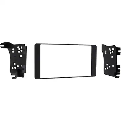 Front. Metra - Dash Kit for Select 2015-2023 Mitsubishi Outlander DDIN - Matte Black.