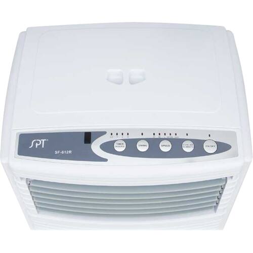 Alt View 12. SPT - Evaporative Air Cooler with 3D Cooling Pad - White.