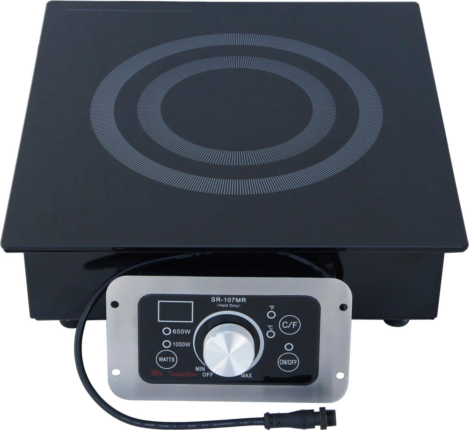 Angle. Sunpentown - 12.6" Electric Induction Cooktop - Black.