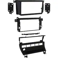 Front. Metra - Dash Kit for Select 1999-2005 BMW 3 DDIN - Painted Matte Black.