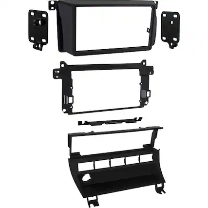 Front. Metra - Dash Kit for Select 1999-2005 BMW 3 DDIN - Painted Matte Black.