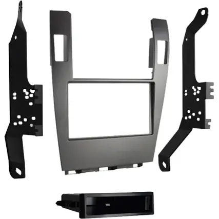 Front. Metra - Dash Kit for Select 2007-2012 Lexus ES DIN DDIN - Black/Gray.