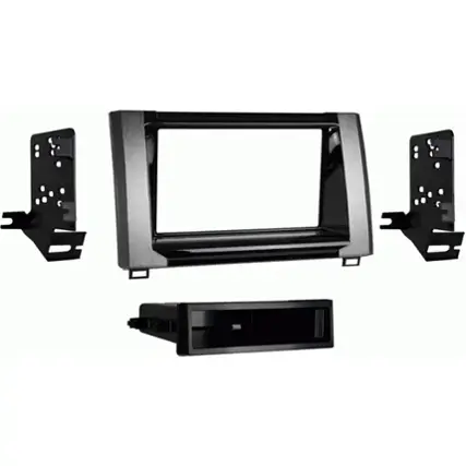 Front. Metra - Dash Kit for Select 2014-2021 Toyota Tundra DIN DDIN - Graphite.
