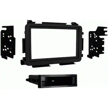 Front. Metra - Dash Kit for Select 2016-2022 Honda HR-V DIN - Painted Matte Black.