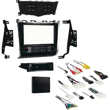 Front. Metra - Dash Kit for Select 2013-2016 Nissan Pathfinder - Black/Silver.